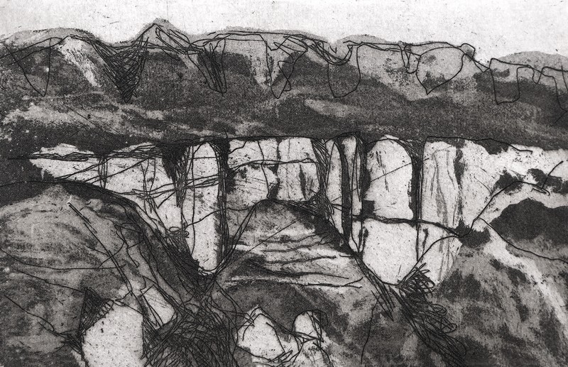 Opencast. Etching.