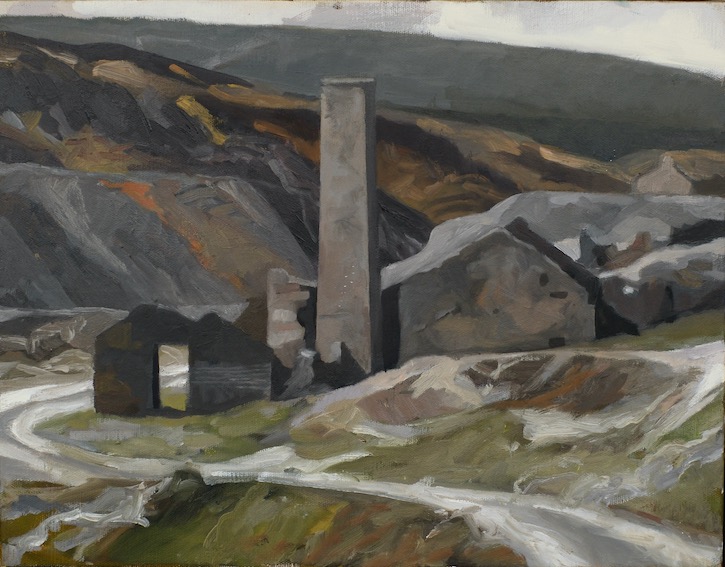 Old Gang. Oil on linen 35x45cm oak float framed