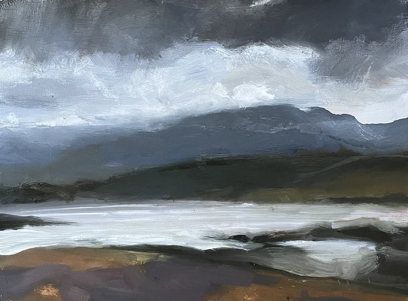 Closehouse IV. Oil on board 25x35cm