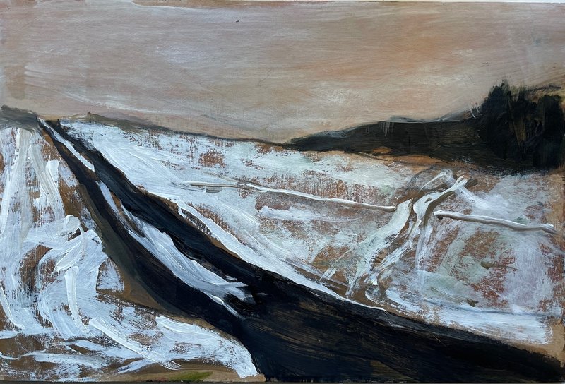 Espland. Acrylic on card 13x18cm