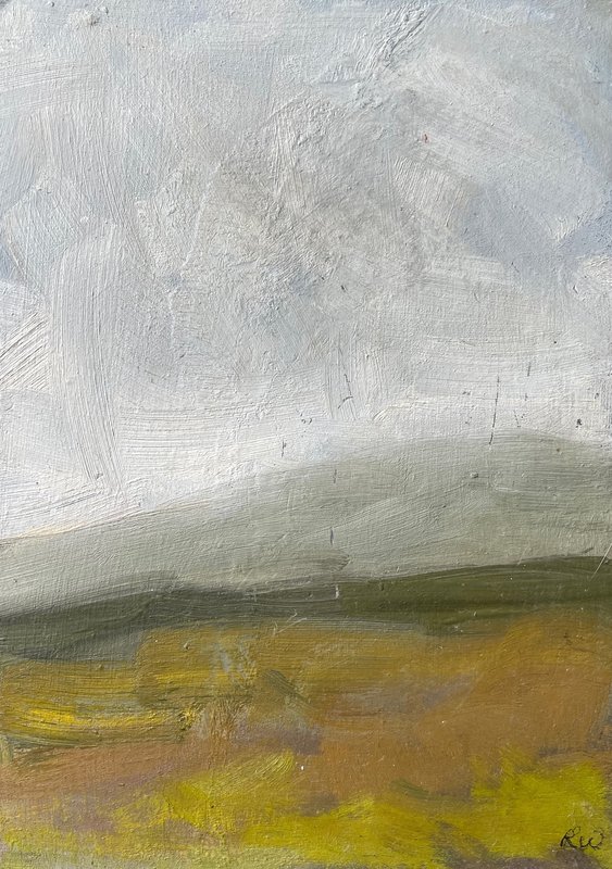 Fell Top. Oil on board 18x13cm