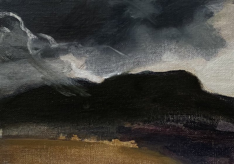 Looking West. Oil on canvas board 13x18