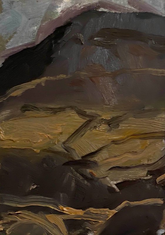 Roman Fell. Oil on canvas board 18X13cm
