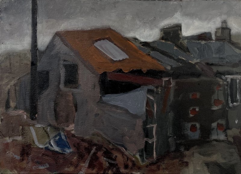 Silverband. Oil on canvas 25x35cm