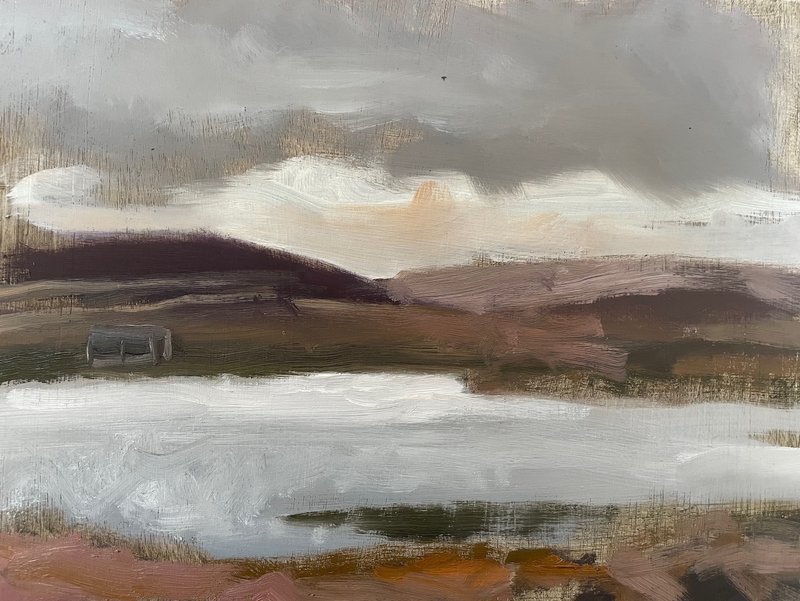 Sunbiggin III. Oil on board 23x30cm
